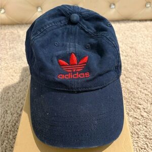 adidas Navy Cap with Red Trefoil Embroidery